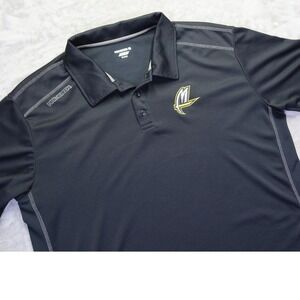 Charlotte Minors Lacrosse Black Golf Polo Shirt Sz‎ XL Maverick Lacrosse